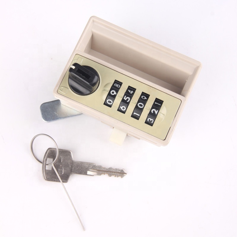 Simple installation Digital password classic roller 4 digit combination code lock with master key for lockers drawers