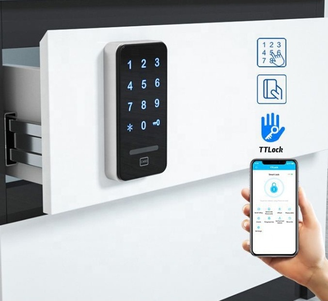 Home apartment office TTLOCK APP gym sauna keypad lock security electronic password code cabinet drawer locker