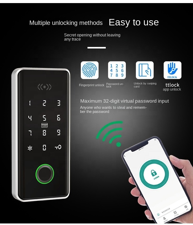 Sports Venues Electronic digital smart gym locker cabinet lock TTLOCK APP digital fingerprint locker lock