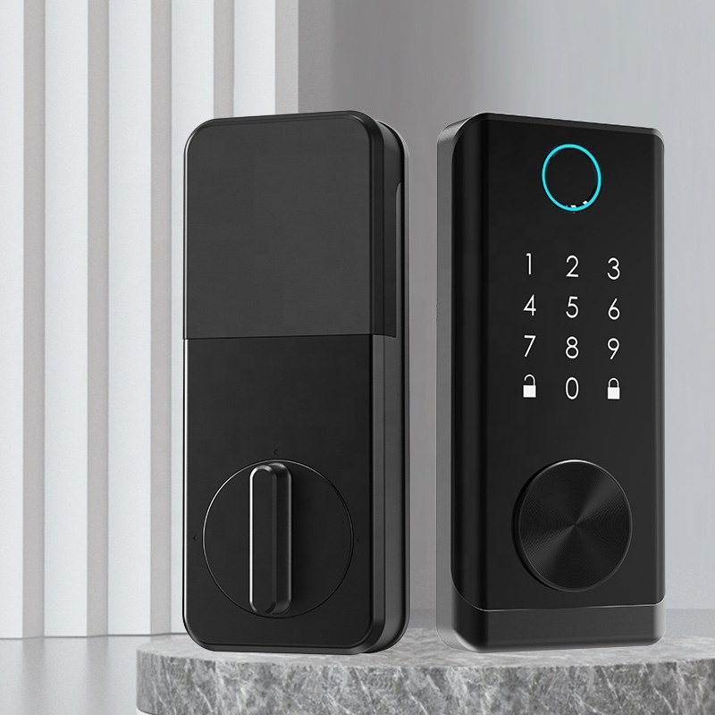 USA standard TTLOCK app mortise electronic digital smart cerradura inteligente deadbolt lock with fingerprint keypad