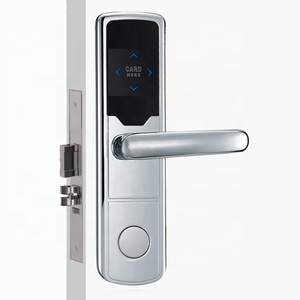 Zinc alloy Security electronic door handle lock RFID card proximity smart card reader key card lock for hotel room