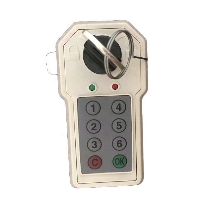 Digital electronic password code locker locks with emergency keys for cabinets closets