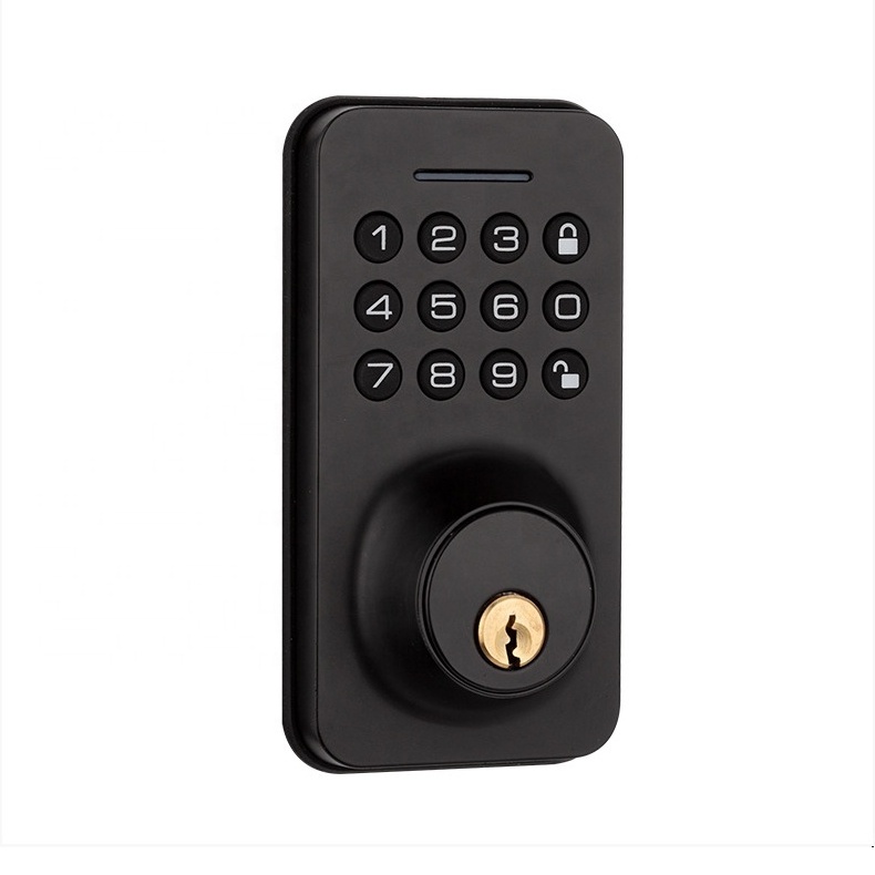 Intelligent USA Zinc Alloy electronic digital TUYA app wifi keypad keyless deadbolt smart code lock with tuya wifi