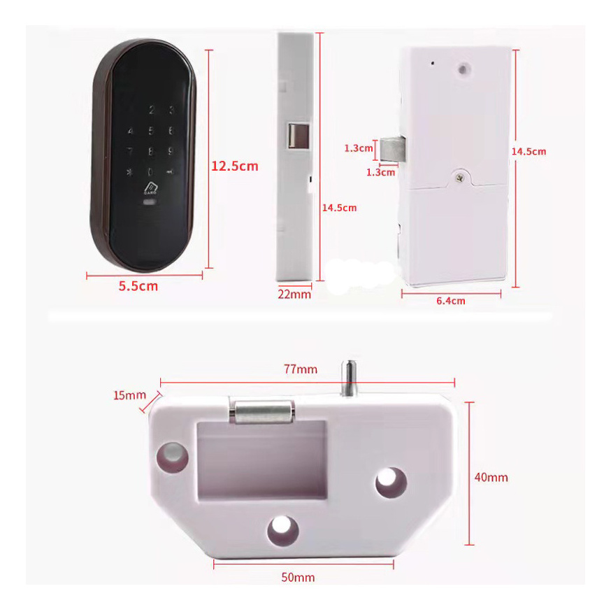 Gym Spa Zinc Alloy Magnetic Panel Latch Electronic Locker electric Card RFID drawer Cabinet Lock