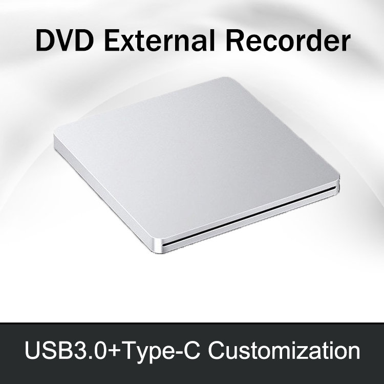 USB3.0 Superdrive External DVD/CD +/-RW ROM Player Burner Writer Drive Sucker Type C Compatible with Mac Book and Window