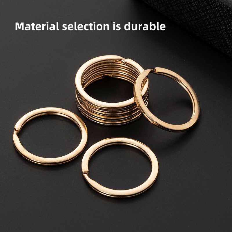 30mm Stainless Steel Split Key Rings Round Edge Style Wholesale Keyrings for DIY keychain