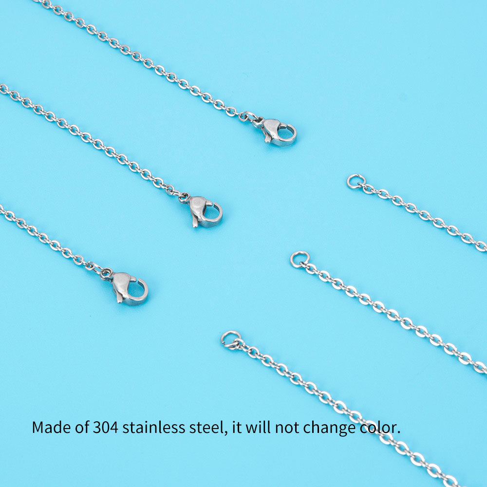 Stainless steel jewelry silver necklace chain for men women cuban link stainless steel gold chains