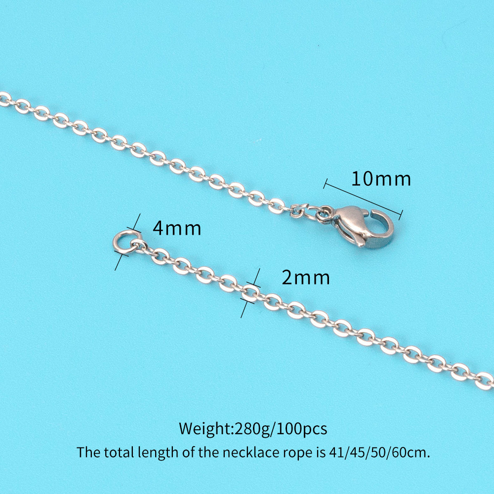 Stainless steel jewelry silver necklace chain for men women cuban link stainless steel gold chains