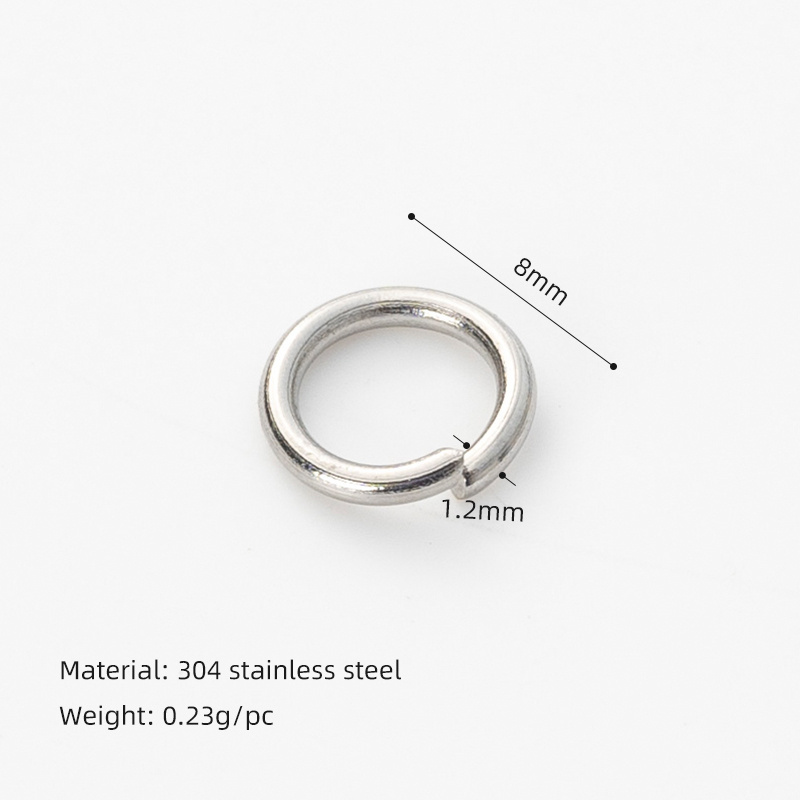 High Quality Making Jewelry Accessories Round Split Ring Connector Stainless Steel Closed Jump Rings