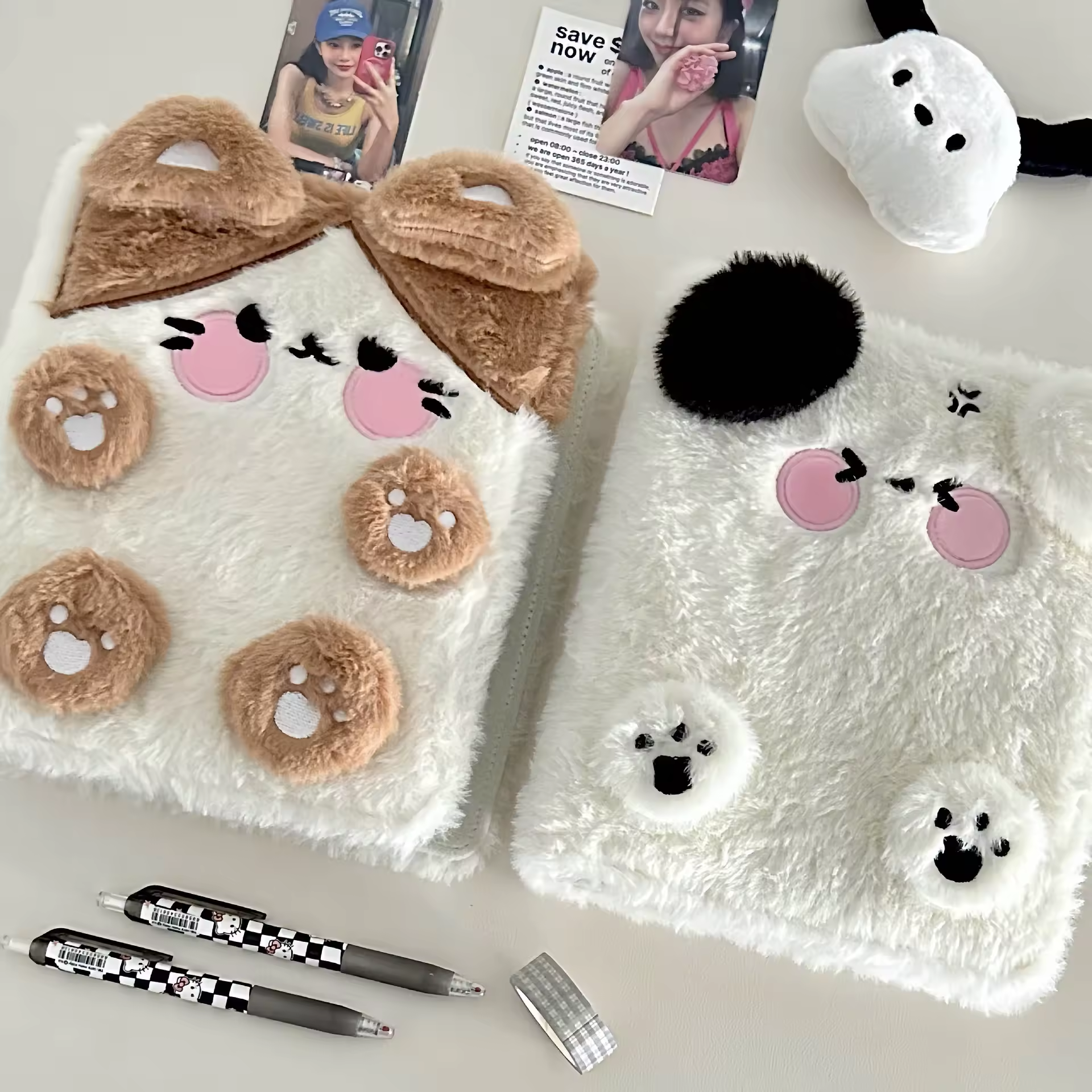 A6 Binder Photocard Holder Kpop Idol Photo Album fur Photocards Collect Book Kawaii Plush Student School Notebook Stationery