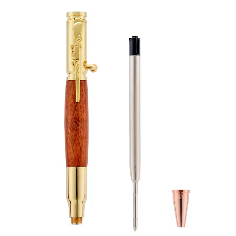 2024 Popular pen turning kit Retro Style Woodturning Brass Roller Ball Fountain pen kits woodturning diy pen kits