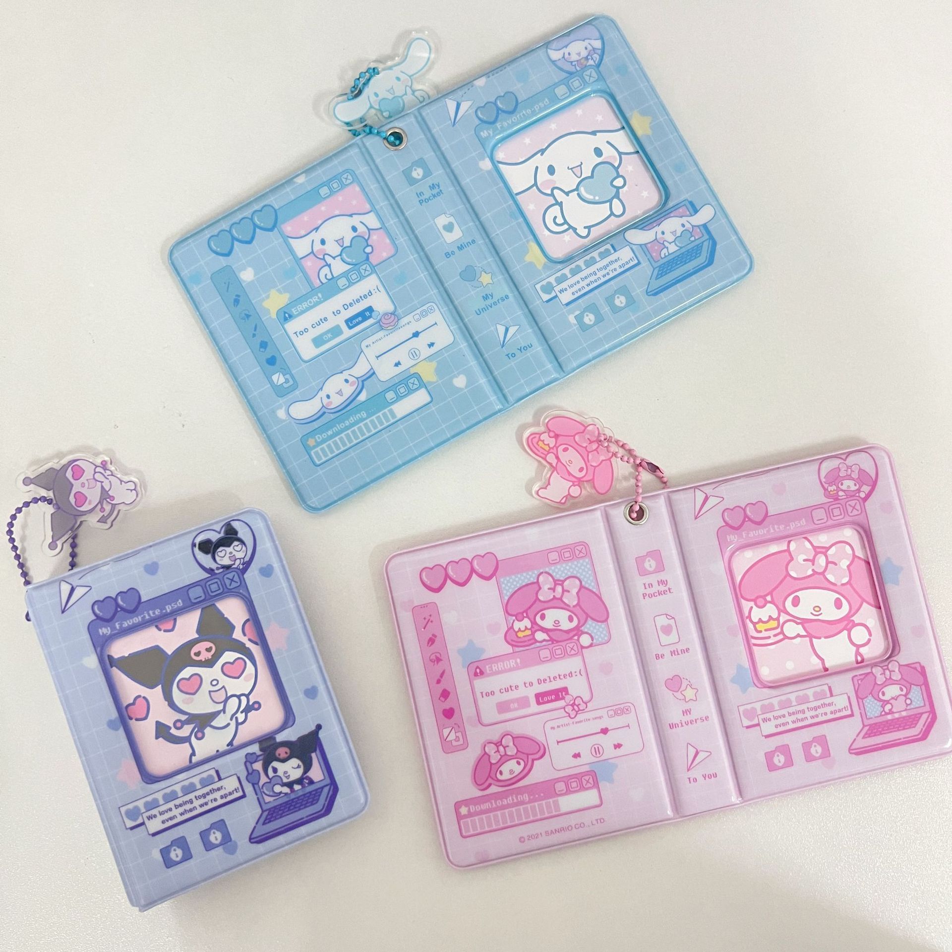 New Style 3-Inch Sanrio Kuromi Storage Photo Album Gift Sanrio Card Holder Mini Truck Card Binder Free kawaii Sanrio Ornaments