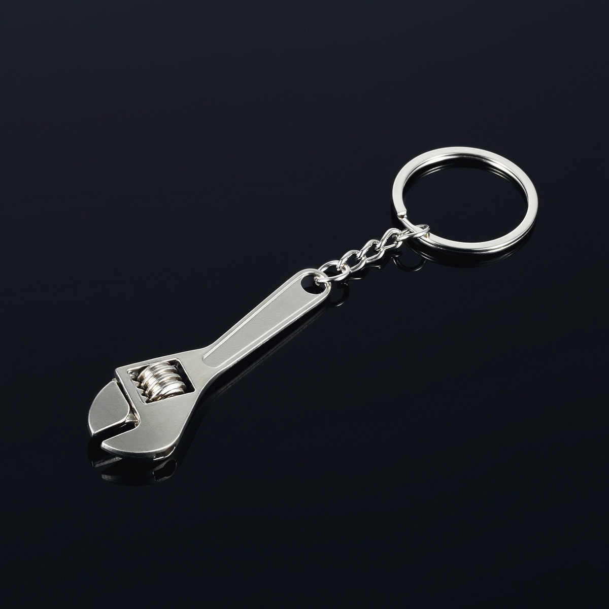 NEW Mini Tools Monkey Spanner Shaped Key Chain Promotional Zinc Alloy Adjustable Wrench Metal Keychain