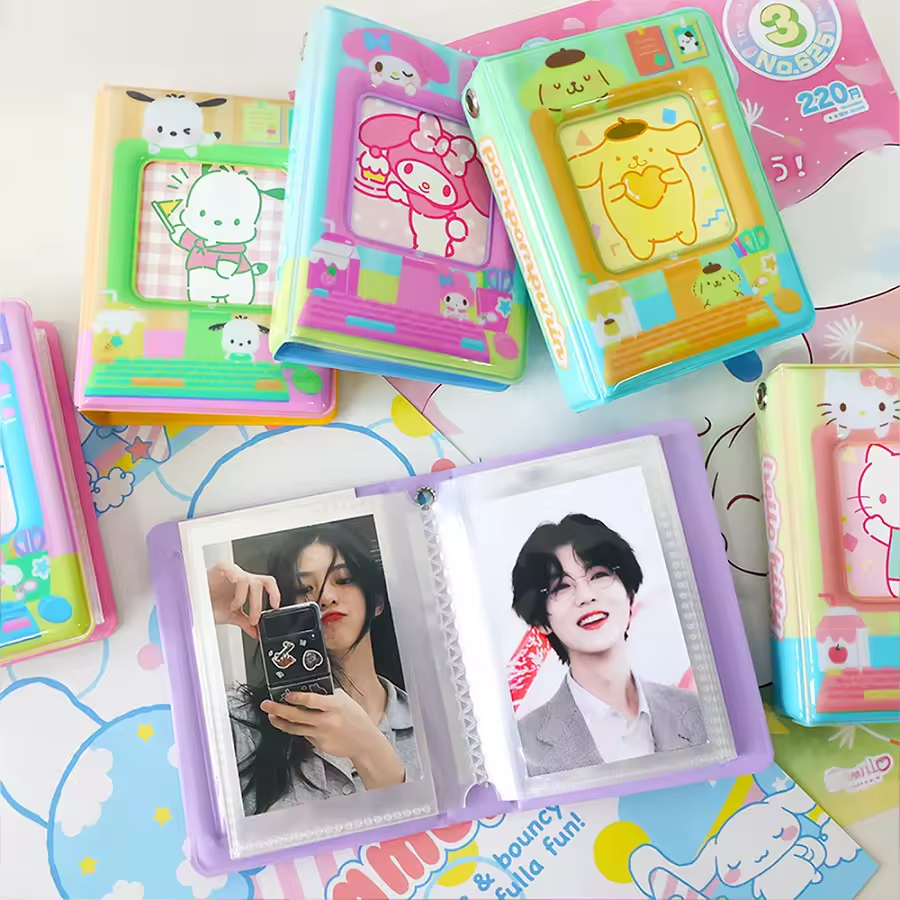 3 inch Sanrio Korean Kpop Star cartoon Photos Album  Idol Booth photocard holder Custom Photo Album Customized Collect Book