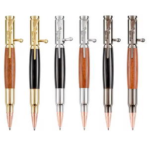 new Hot Sale Toy Gun Pen Wood Bolt Action Metal Rifle Clip Ballpoint Pen For Funny Souvenir