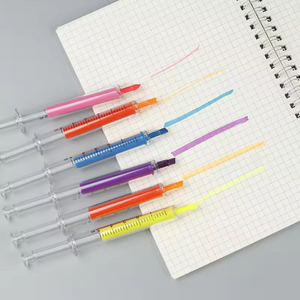 Creative Needles Shape Water Color Pen Paint High Lighter Marker Pens For Kids Stationery Fluorescent Highlighter Pen