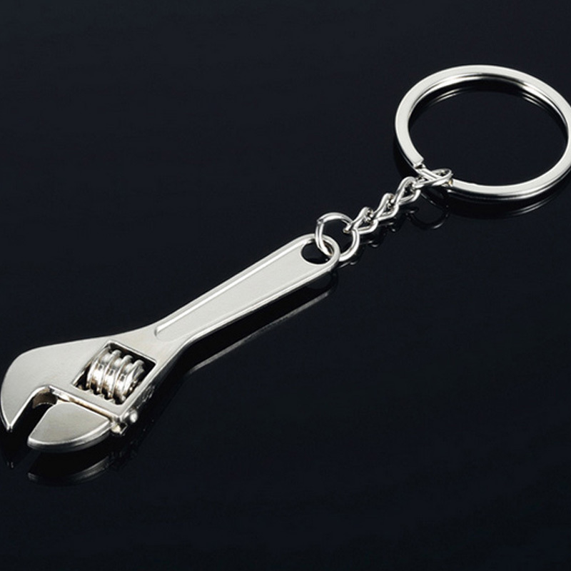 NEW Mini Tools Monkey Spanner Shaped Key Chain Promotional Zinc Alloy Adjustable Wrench Metal Keychain