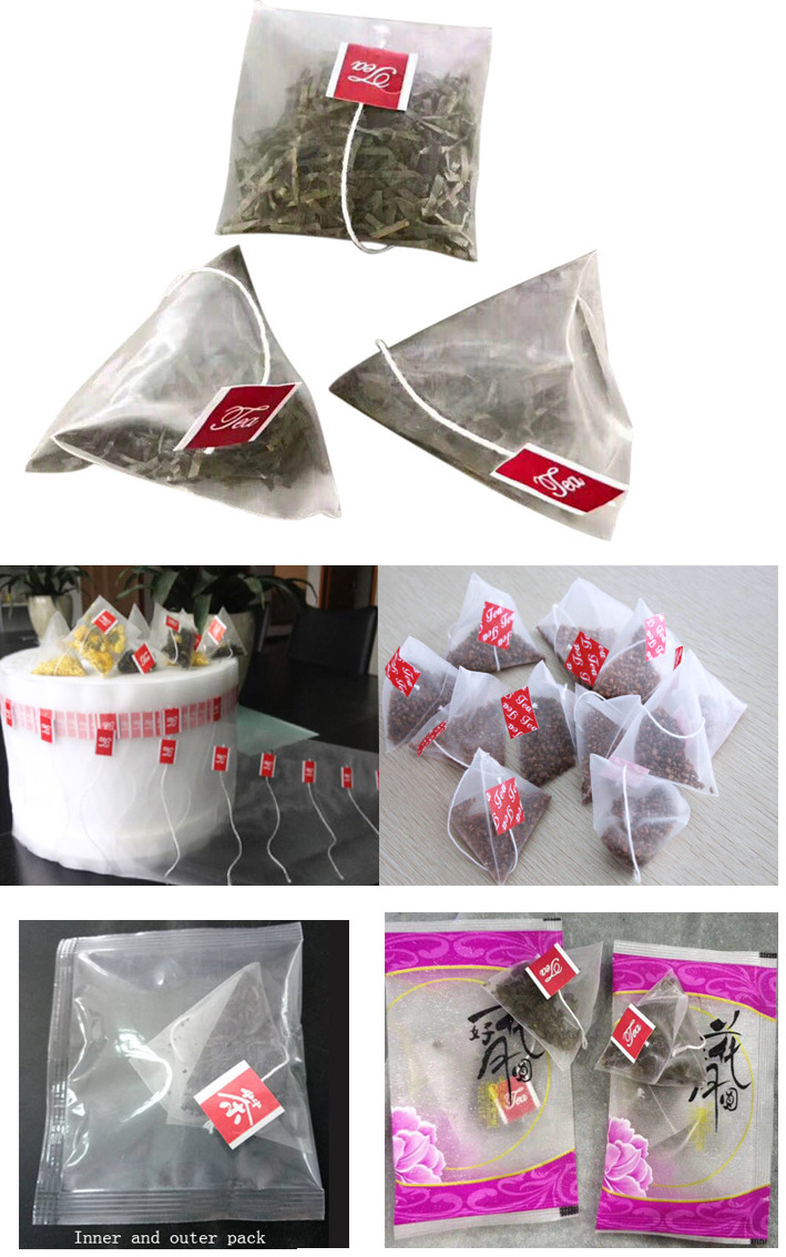 Top grade wholesale price instant automatic triangle small pyramidal bag herbal rose tea packing making filling machine for sale