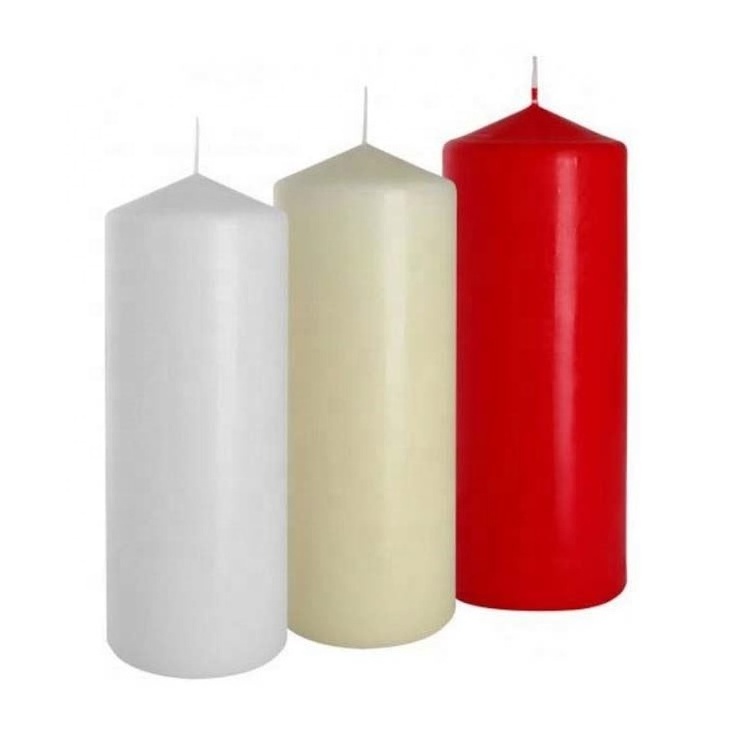 Pengli large pillar square candles different size white pillar candle gold pillar candles