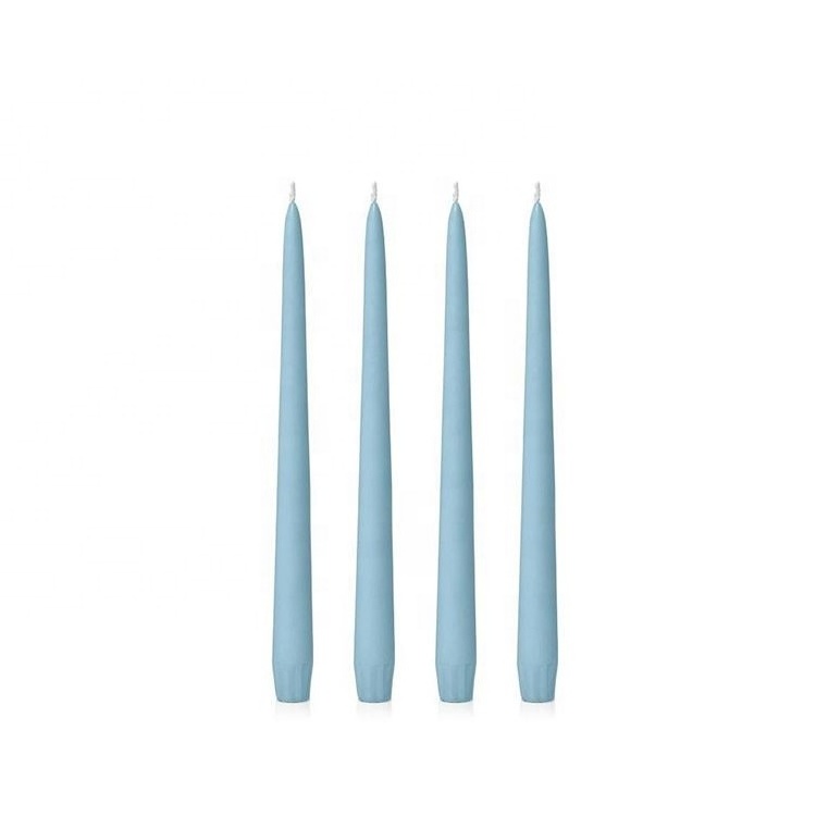 Pengli colored taper candles cheap price paraffin wax white taper candle ritua tapered candle in glass