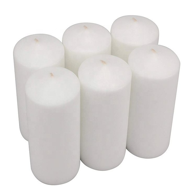 Pengli big pillar white unscented candles pillar candle bulk 6x2 white pillar candles