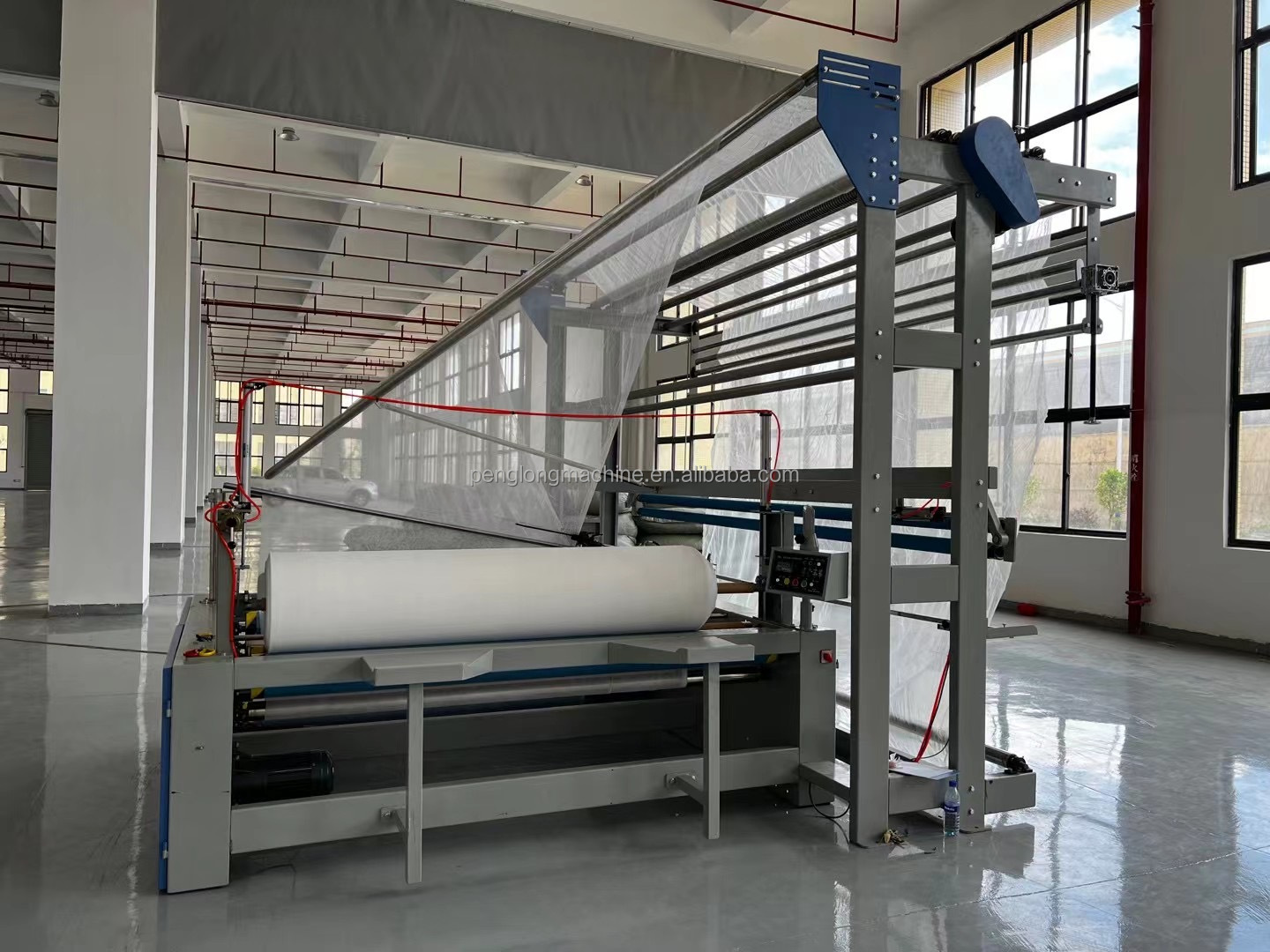 Automatic cloth fabric  double fold machine fold and rolling machine