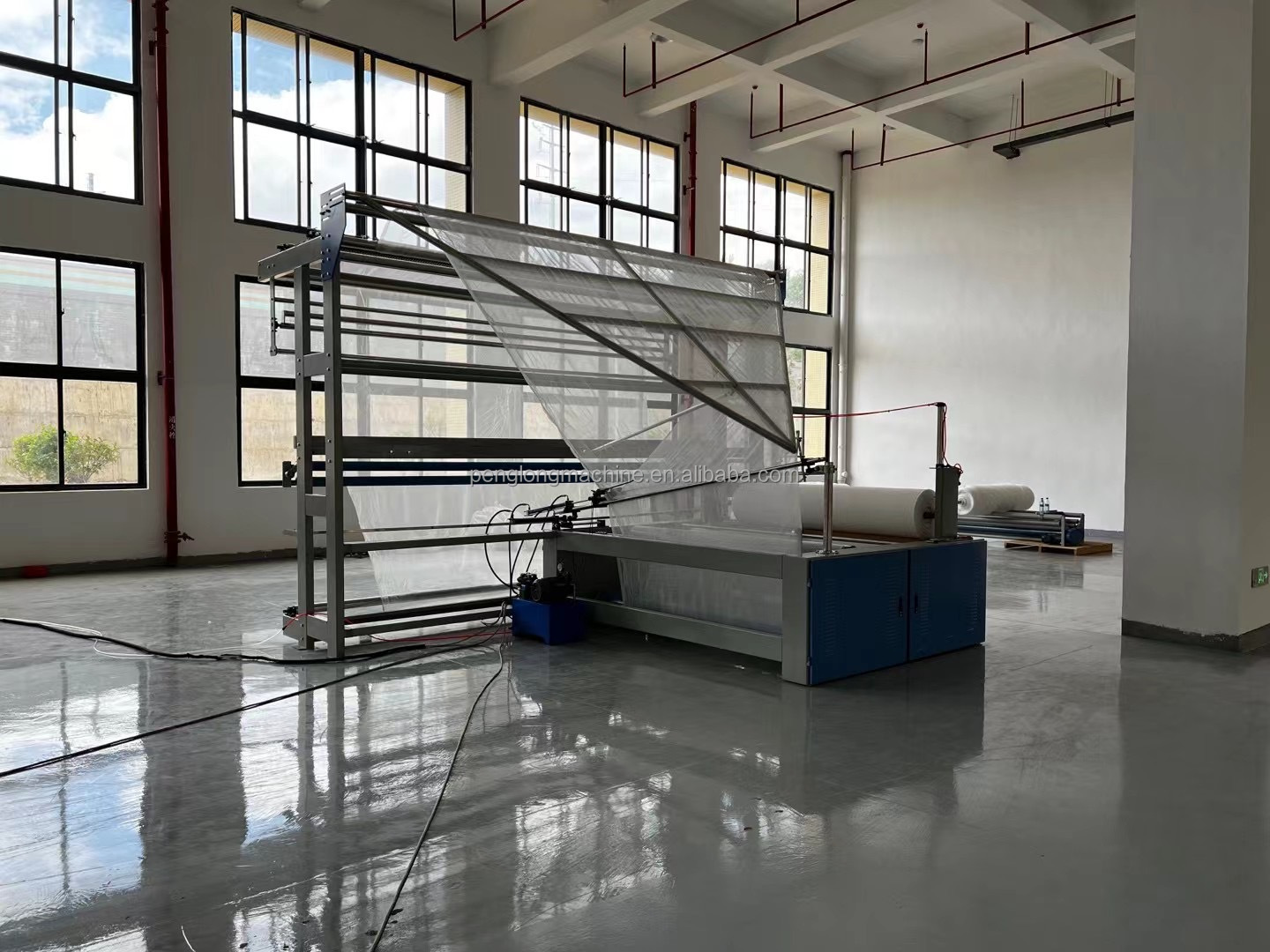 Automatic cloth fabric  double fold machine fold and rolling machine