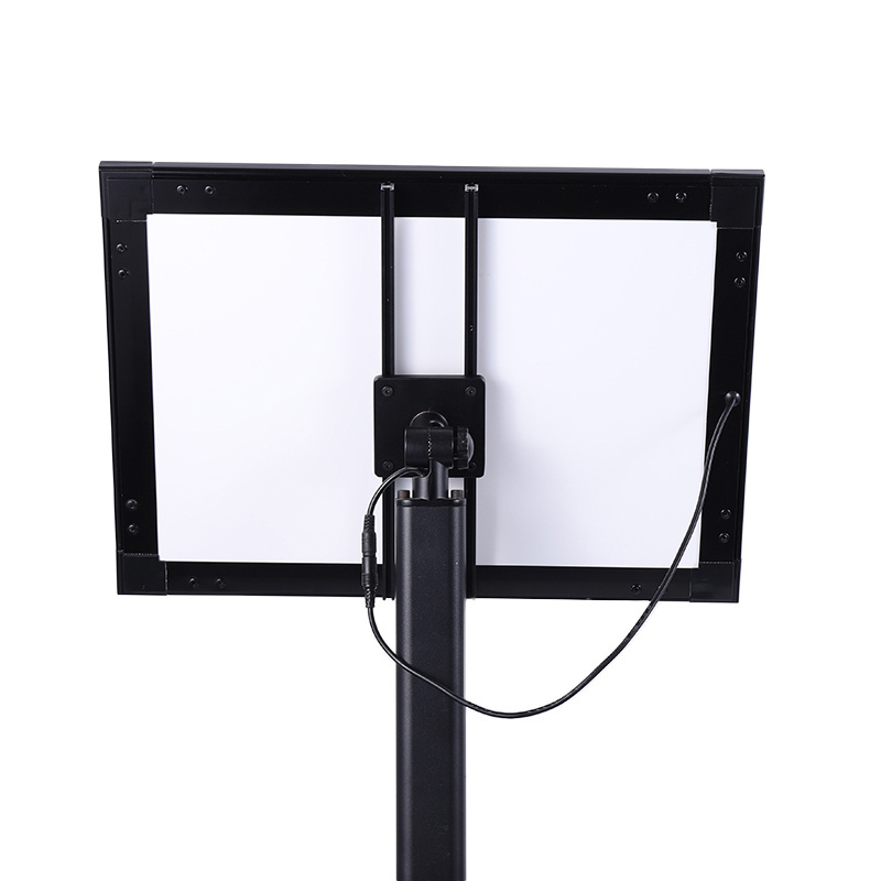 Free Standing Lighted Sign Holder Led Menu Display Heavy Duty Slide in Poster Stand