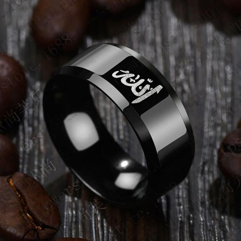 New Stainless Steel Ring for Middle Eastern Muslim Men of Islamic Religion Wedding Rings for Couples Set and Engagement BOHEMIA