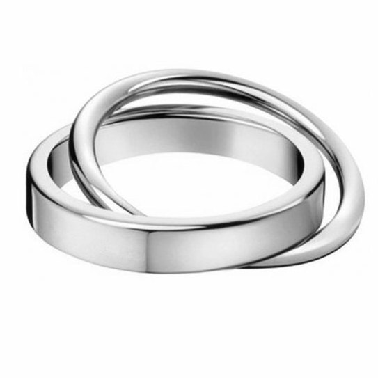 Stainless steel triple ring 18K couple ring