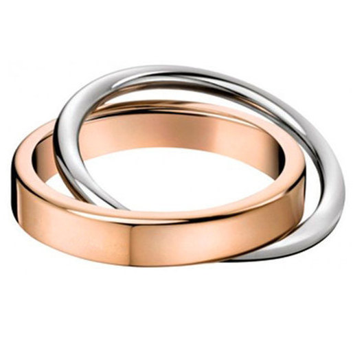 Stainless steel triple ring 18K couple ring