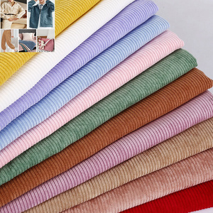 Wujiang pengnuo Beige 6 wale elastic corduroy fabric 100% cotton fabric stretch fabric for corduroy pants tshirt cotton