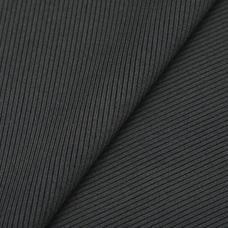 polyester spandex elastic knitted striped rib ribbing fabric for hoody cuff spun rib hem collar fabric for cuff rib fabrics