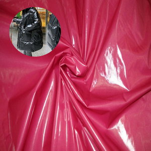 wind barrier downproof shiny pu 380t 400t nylon taffeta shiny pu waterproof nylon taffeta men's padded jacket fabric