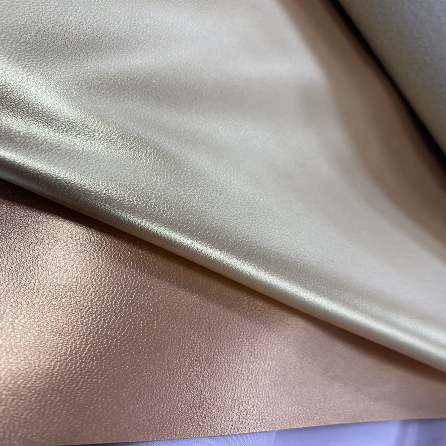 Pebble Metallic PU leather fabric for shoes and bags Synthetic silver golden shiny synthetic faux leather pants fabric