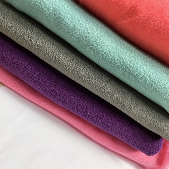 stock color 100% polyester microfiber micro cheap proof polar fleece fabric anti pilling for garments hoodie blankets fabric