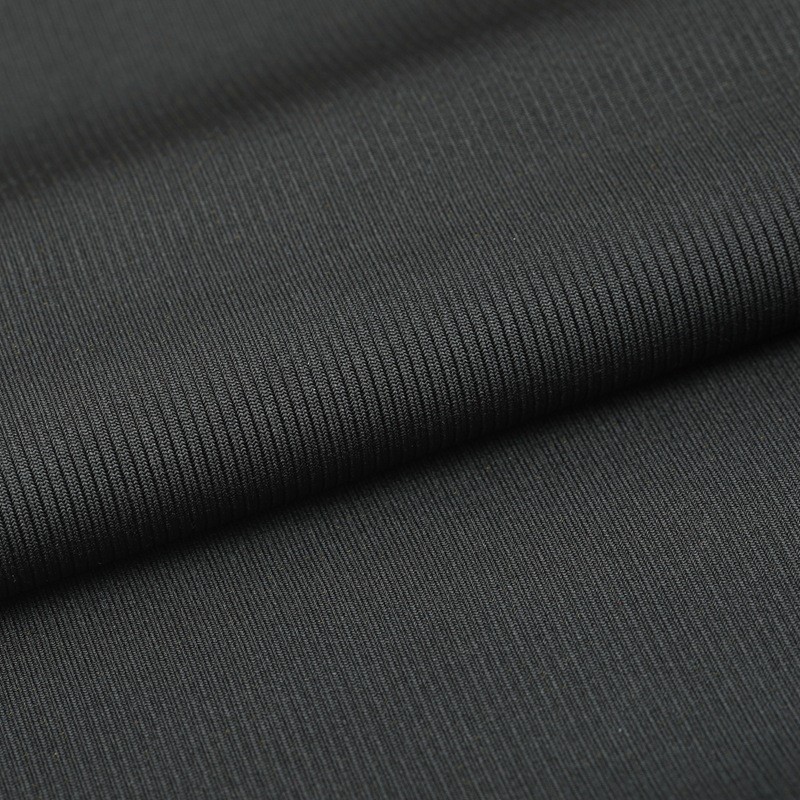 polyester spandex elastic knitted striped rib ribbing fabric for hoody cuff spun rib hem collar fabric for cuff rib fabrics