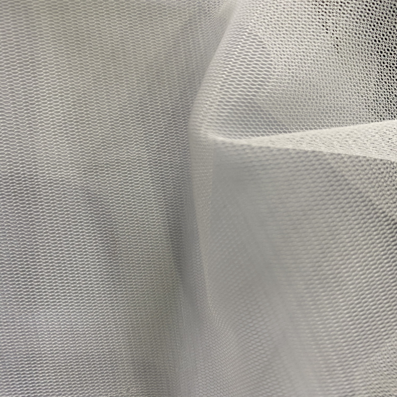 100% Polyester 50D 33A Knit Soft Small Hole Hexagonal Mesh Net fabric for dress Tulle Eyelet Mesh Fabric