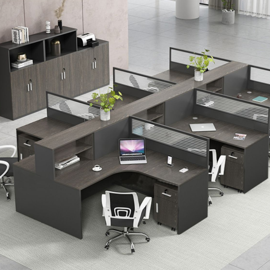 Modern Workspace 4 6 8 10 Person Staff Office Workstation Partition Desk Cubicle Modular Office Workstation