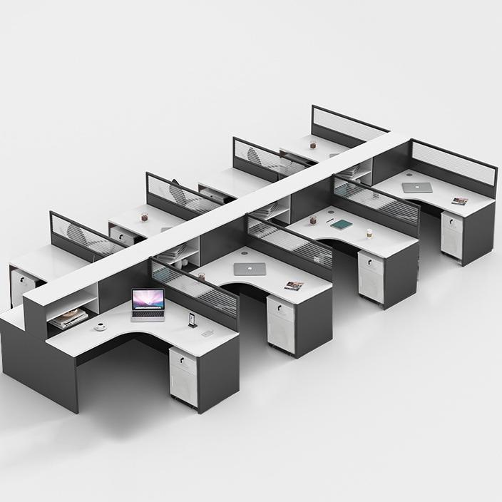 Modern Workspace 4 6 8 10 Person Staff Office Workstation Partition Desk Cubicle Modular Office Workstation