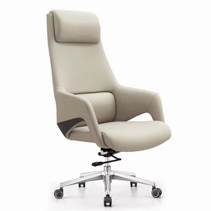 Luxury Ergonomic Swivel Manager Executive Genuine Synthetic Leather Office Chairs