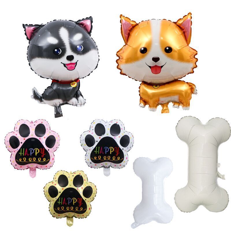 New Arrival Inflatable Dog Balloon Pet Dog Cat Paw Claw Corgi Husky Animal Foil Balloon Birthday Dog Balloon Decoration