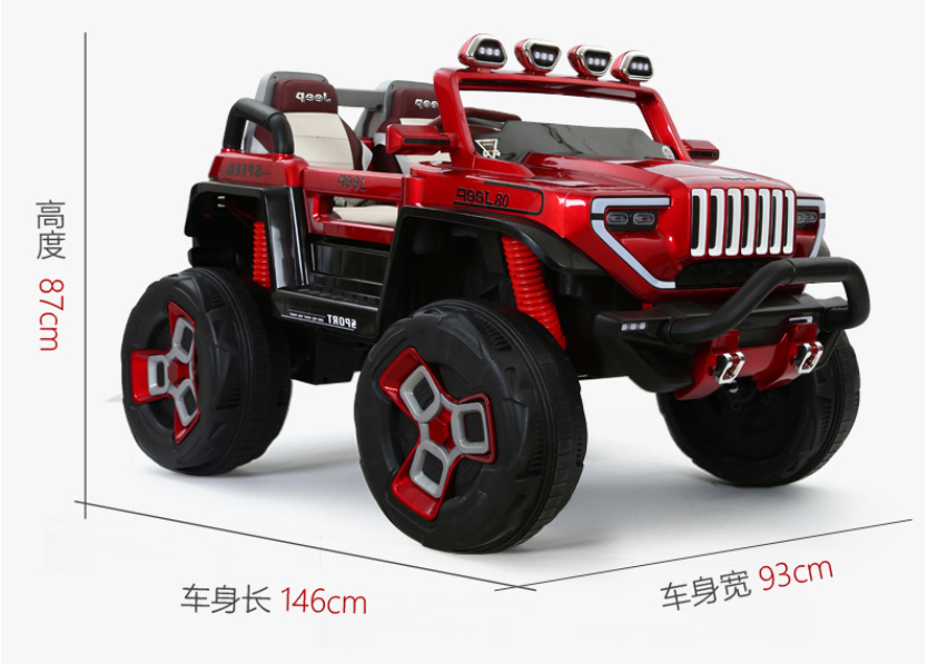 New Model Kids Electric Car Double Drive Beach off-Road Vehicles Four Wheels Children Electric Toys Car Battery Charge Cars