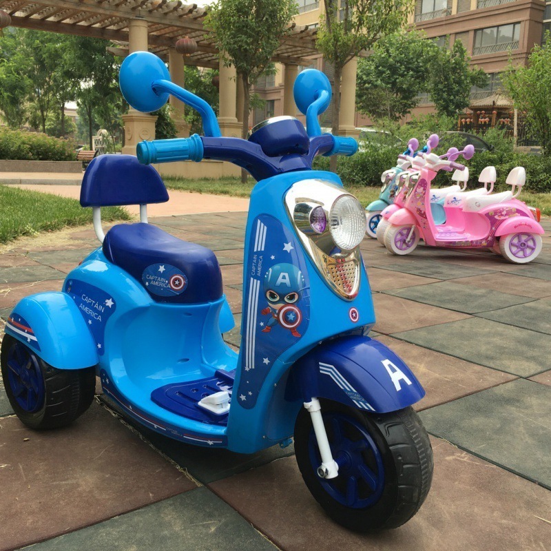 The new Frozen children's electric scooter scooter can ride a baby rechargeable toy car battery tricycle