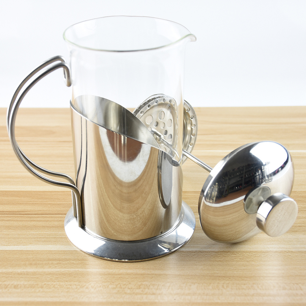 French Press Coffee Press Stainless Steel Coffee Plunger with Carafe Holder Teapot Press