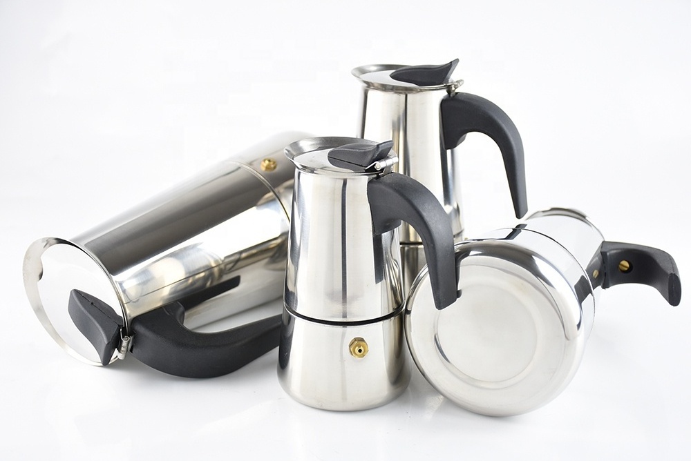 Stainless Steel Italian Stovetop Espresso Latte Coffee Maker Moka Percolator Pot