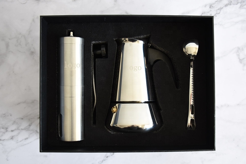 Wholesale Stainless Steel Coffee Maker Manual Coffee Grinder Gift Set