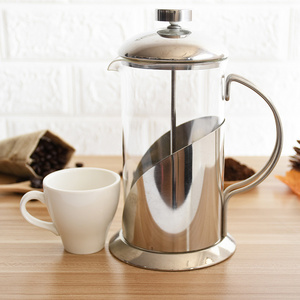 French Press Coffee Press Stainless Steel Coffee Plunger with Carafe Holder Teapot Press