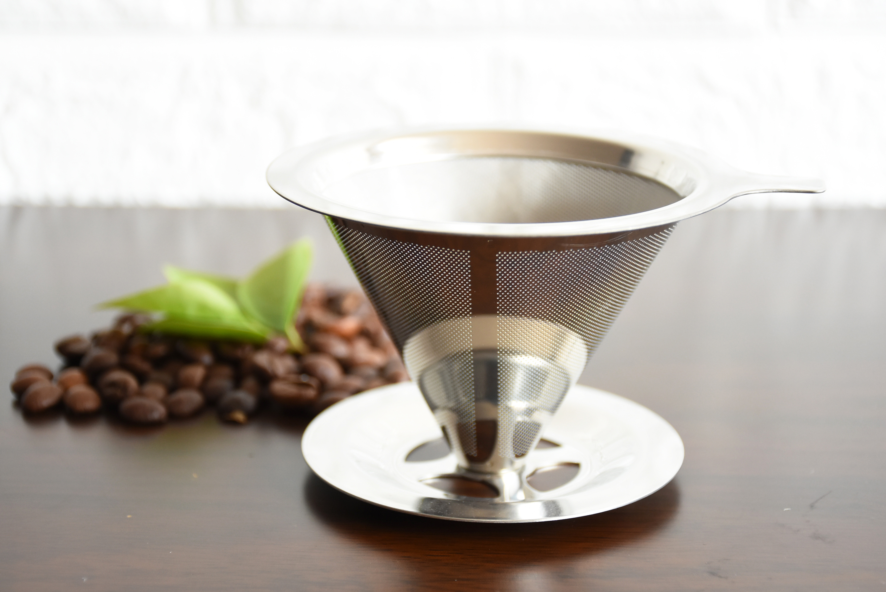 Paperless stainless steel coffee filter reusable pour over coffee dripper