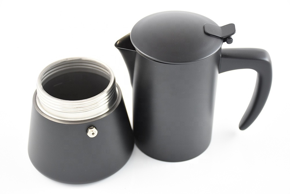 Stainless steel stovetop moka pot espresso coffee maker